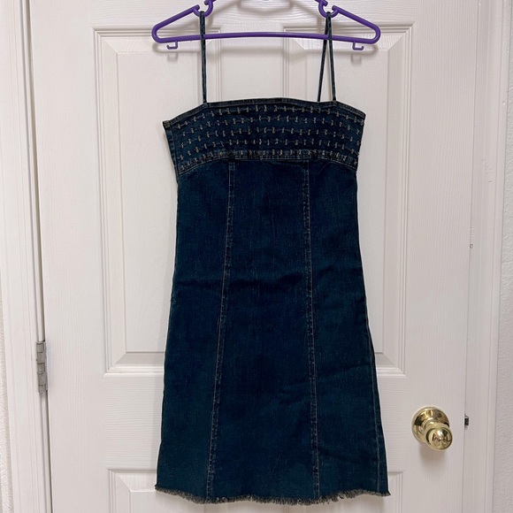 Stacy Cute Denim Dress - Picture 1 of 10